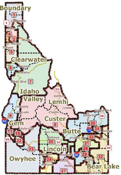 Idaho legislative redistricting plan L-93