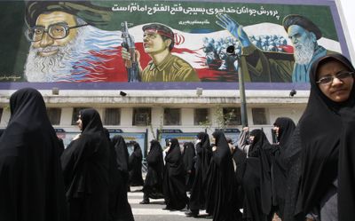 Iranian women attend a rally in support of the supreme leader  Friday in Tehran.  (Associated Press / The Spokesman-Review)