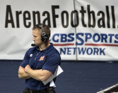 Four-year head coach Andy Olson says he will no longer be coaching the Spokane Shock. The team is considering leaving the AFL for the Indoor Football League and Olson says he would prefer to stick with the higher level of football that the AFL offers. (Dan Pelle)