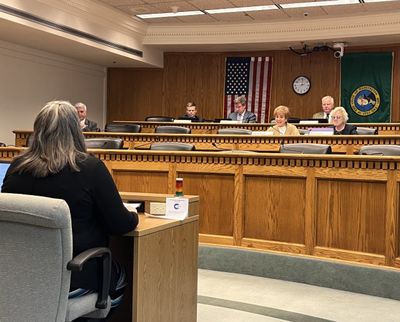 Kristin Murphy from OSPI testifies in front of the Senate Early Learning and K-12 Committee in support of the bill.  (Elena Perry / The Spokesman-Review)