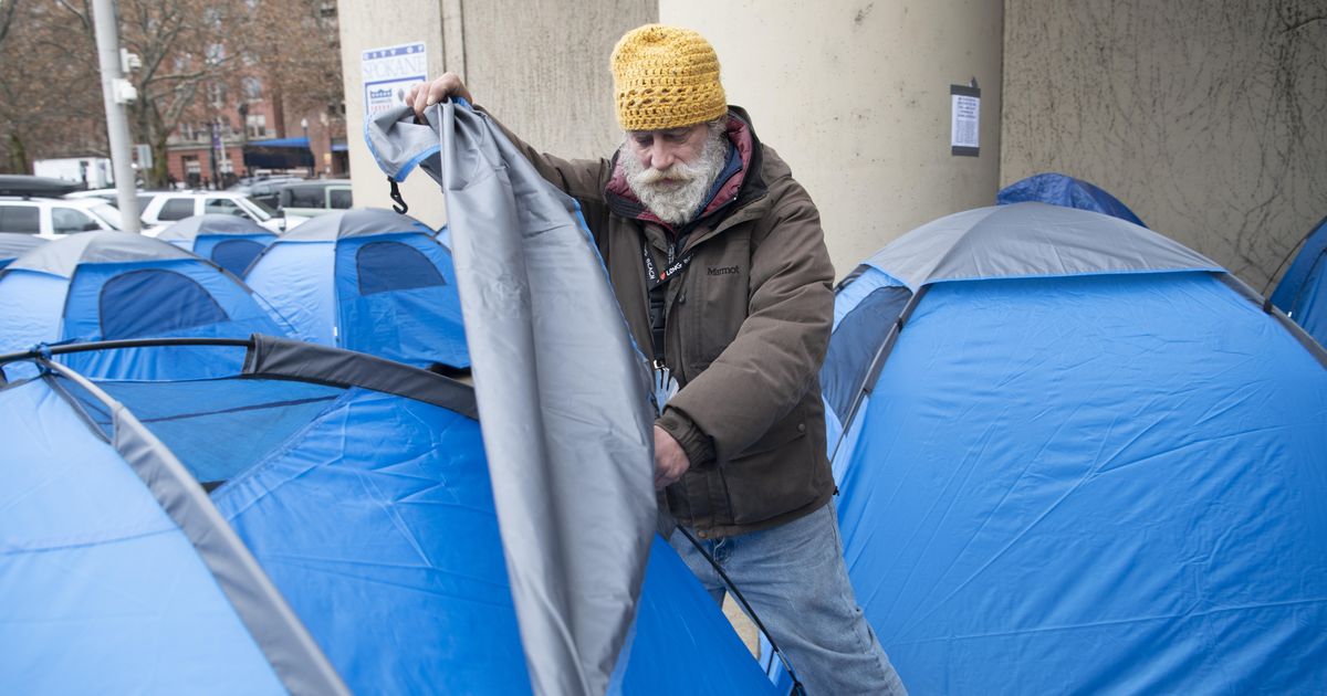 With A Donation And A Discount, Homeless Protesters Build Tent City ...