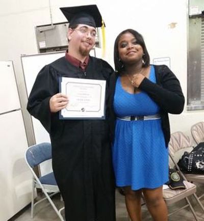 Five years after sleeping on the streets of Coeur d'Alene and being lifted by a fellow veteran and stranger at the time, Cody Kittelson, left, has received a heating and air conditioning certificate and is engaged to be married to Breanna Myers. (Courtesy photo via Coeur d'Alene Press)