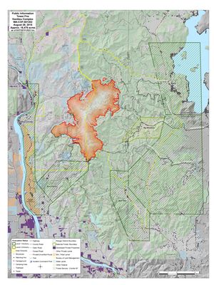 The Kaniksu Complex fires were totaled at about 18,500 acres on the morning of Aug. 28, 2015.