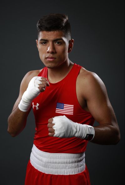 American lightweight Carlos Balderas, who  qualified for the Olympics nearly nine months ago,  fights in the opening session  on Saturday. (Damian Dovarganes / Associated Press)