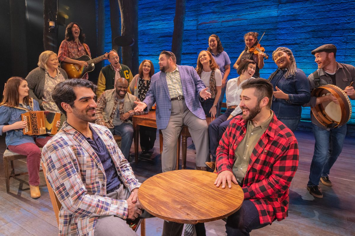 The national touring cast of “Come From Away” perform a scene. The musical runs through Sunday at the First Interstate Center for the Arts.  (Evan Zimmerman for MurphyMade)