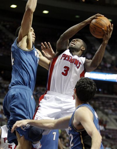 Rodney Stuckey (3) and the Pistons held off the Wizards in OT. (Associated Press)