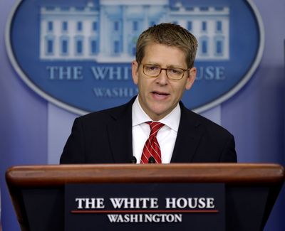 White House Press Secretary Jay Carney speaks during his daily news briefing at the White House in Washington, Friday, Sept., 14, 2012. (Pablo Monsivais / Associated Press)