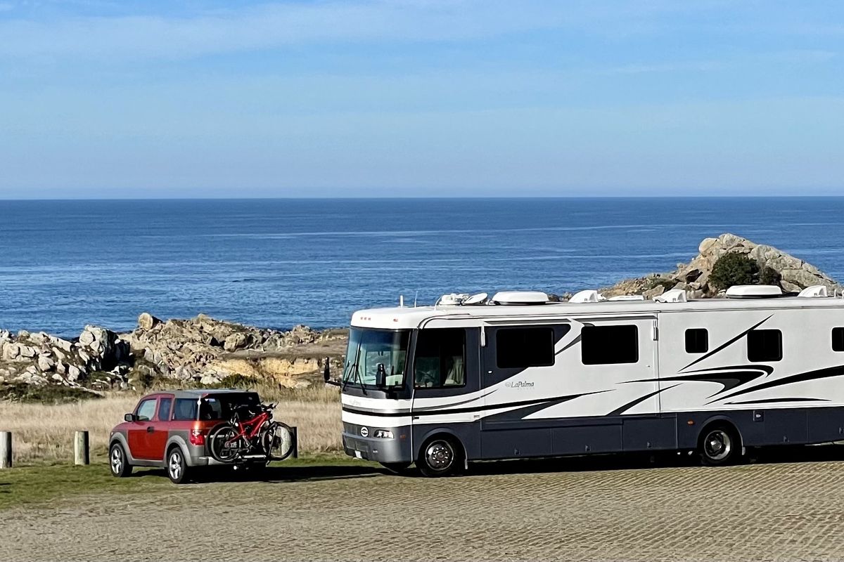 The overflow RV camping area at Salt Point State Park offers expansive views of the Pacific Ocean. (Leslie Kelly)