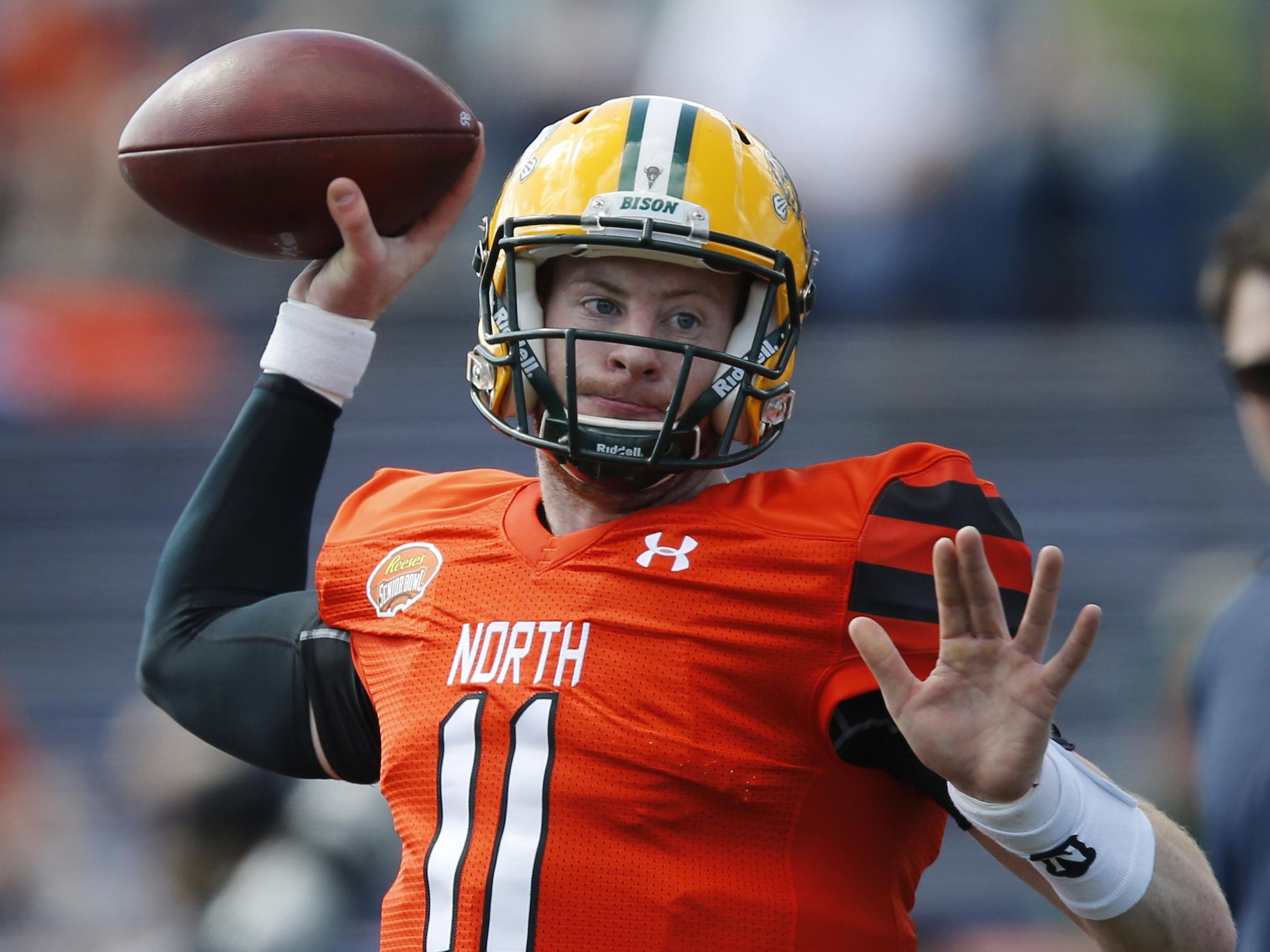 So far at Senior Bowl, Carson Wentz living up to the hype