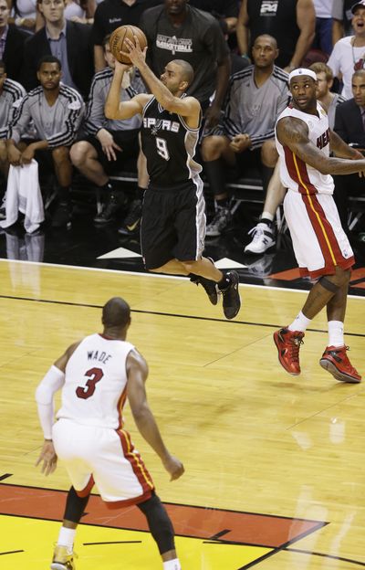 Tony Parker’s late-game shot for San Antonio in Game 1 Thursday generated a huge response. (Associated Press)