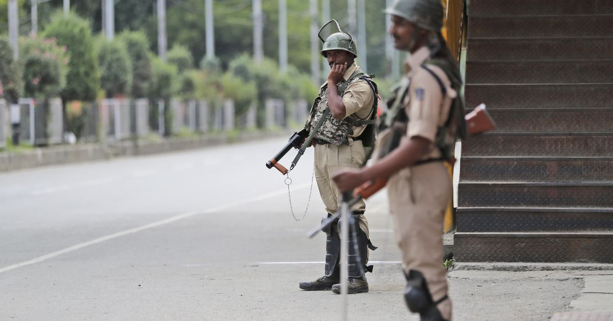 Kashmir’s main city a maze of razor wire and steel barriers The