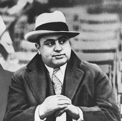 ORG XMIT: NY124 FILE - In this Jan. 19, 1931 file photo, Chicago mobster Al Capone is seen at a football game in Chicago. The former northern Wisconsin hideout of Capone goes on the auction block Thursday Oct. 8, 2009. The 407-acre wooded site, complete with guard towers and a stone house with 18-inch-thick walls, goes on the auction block at a starting bid of $2.6 million. (AP Photo/File) (Anonymous Anonymous / The Spokesman-Review)