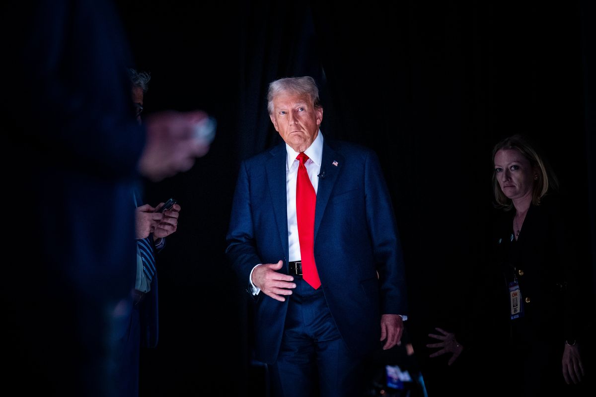 Former president Donald Trump said in a social media post this summer of Project 2025: “I disagree with some of the things they’re saying and some of the things they’re saying are absolutely ridiculous and abysmal.” (Jabin Botsford/The Washington Post)