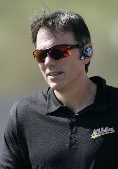 Oakland A’s general manager Billy Beane talked about the legacy of ‘Moneyball’ at Villanova University. (Associated Press)