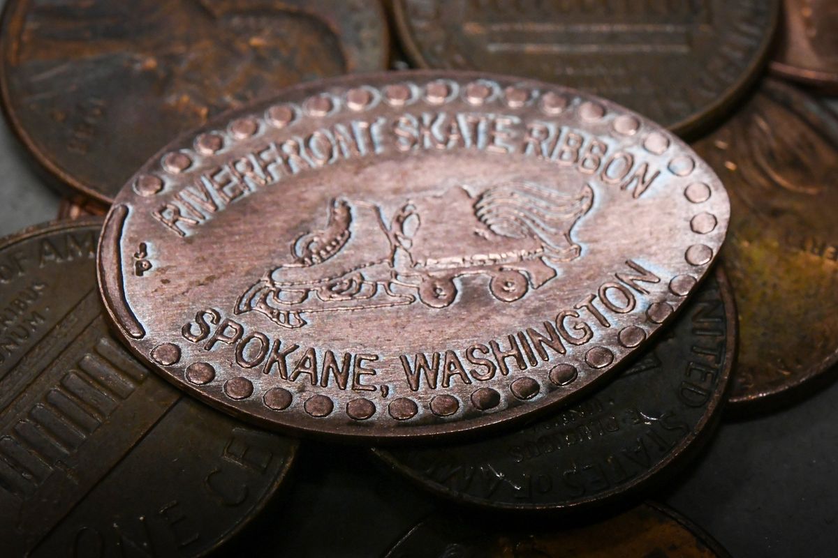 Another casualty of the retirement of the U.S. penny could be the popular souvenir made from a penny press, like this one from Riverfront Park’s Skate Ribbon in Spokane.  (Jesse Tinsley/THE SPOKESMAN-REVIEW)