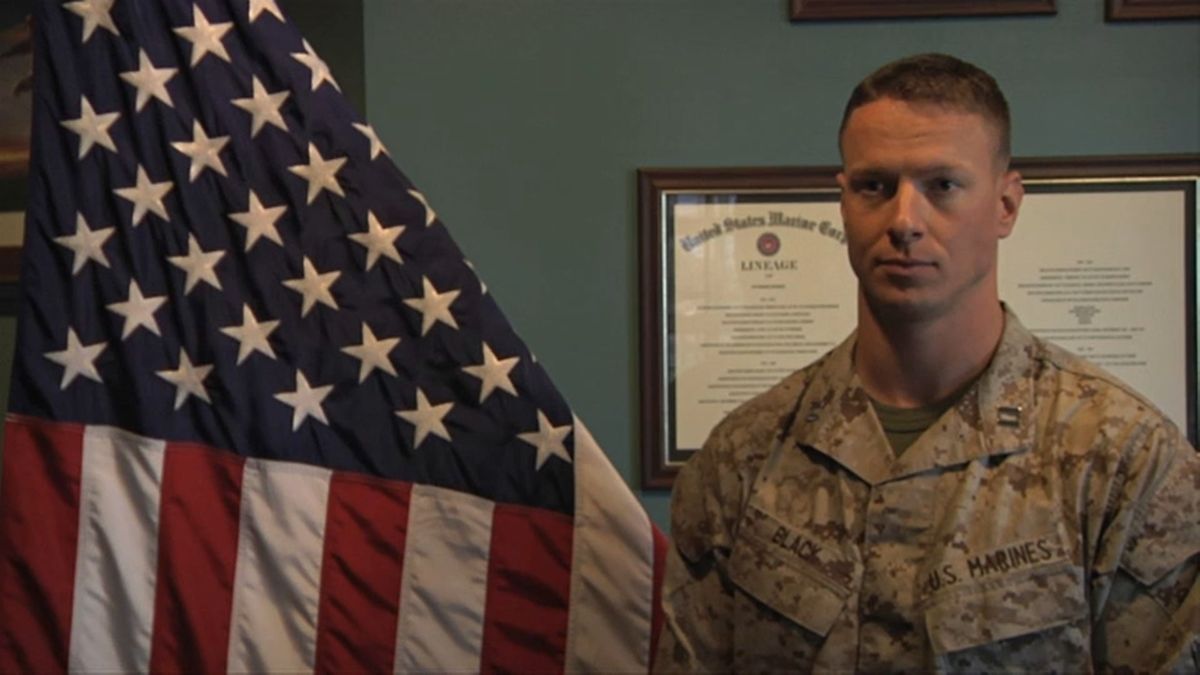 Capt. John D. Black, of Spokane, speaks about his time in Afghanistan in a video from 2013. (U.S. Marine Corps.)