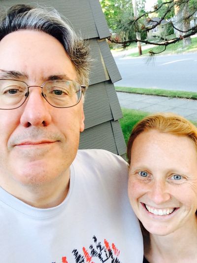 Tracy has two sweet dogs, Lady and Landry.