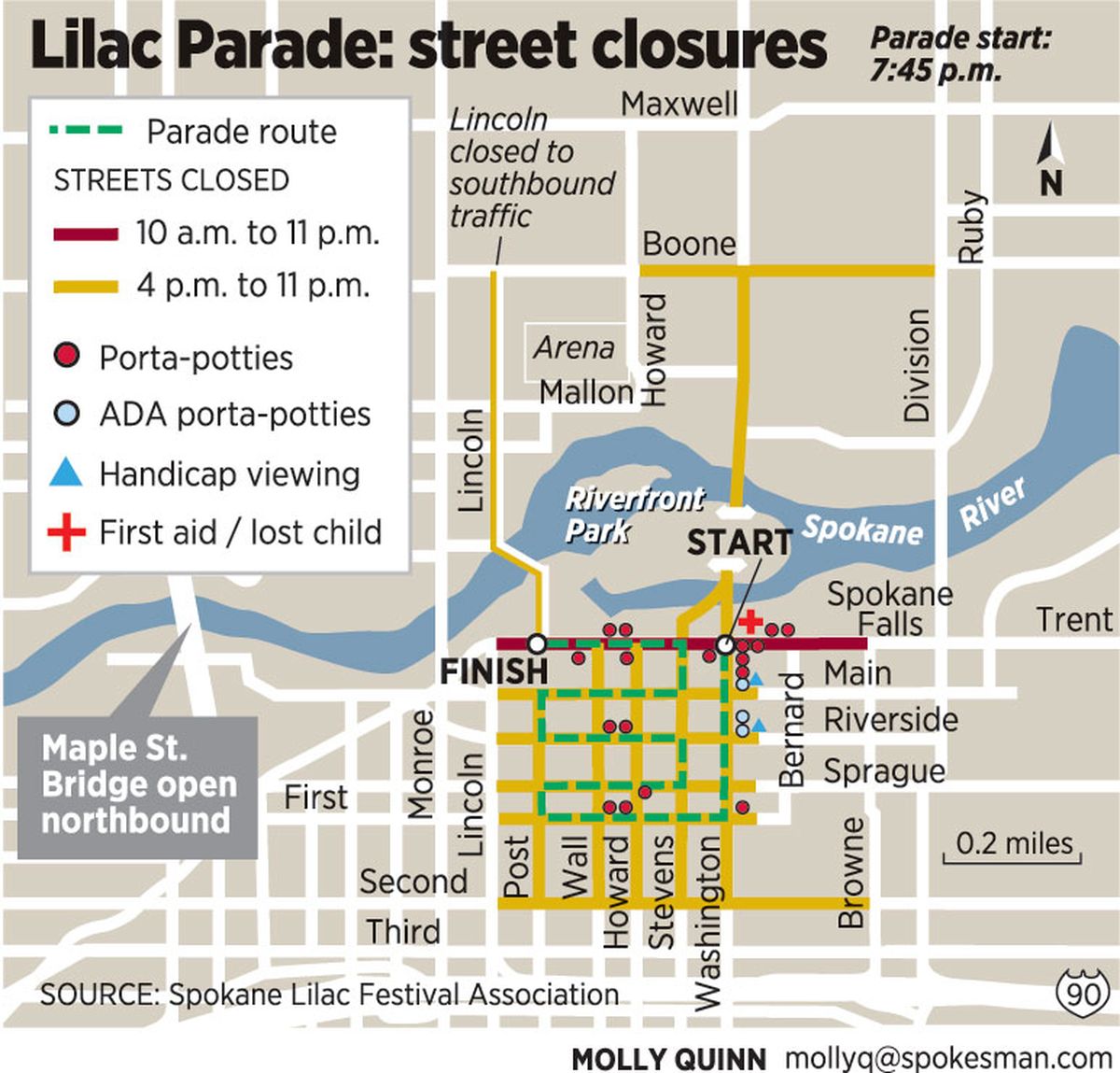 Spokane Lilac Festival Armed Forces Torchlight Parade The SpokesmanReview