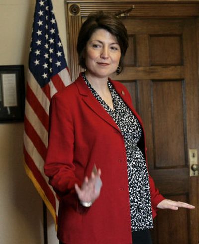 
Rep. Cathy McMorris Rodgers learned she was pregnant while campaigning last summer for a second term in Congress.  
 (Associated Press / The Spokesman-Review)