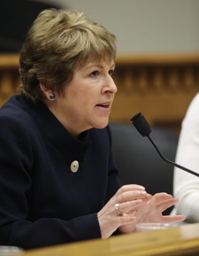 Senate Majority Leader Lisa Brown, D-Spokane, speaks  Wednesday at the Capitol.  (Associated Press)