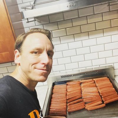 Joey “Jaws” Chesnut was banned from Nathan’s Famous hot dog eating contest after signing brand deal with Impossible Foods.  (Joey Chestnut/Facebook)