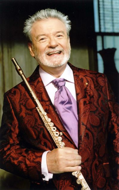 Legendary flutist Sir James Galway will perform Mozart’s Concerto No. 2 with the Spokane Symphony. Courtesy of Spokane Symphony (Courtesy of Spokane Symphony / The Spokesman-Review)