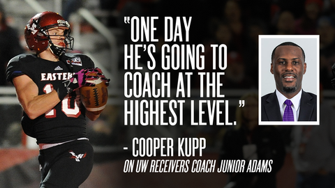 How UW Huskies WR coach Junior Adams helped Yakima native Cooper Kupp reach  new heights, UW Sports