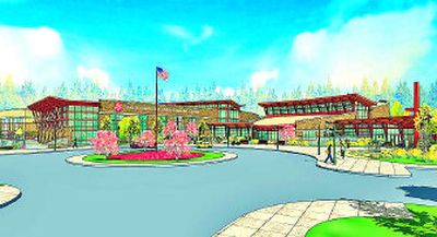 
This is an artist's conception of the Coeur d'Alene Kroc Center entrance. The center will feature performing arts spaces, pools, basketball courts and more. 
 (Courtesy of The Salvation Army / The Spokesman-Review)