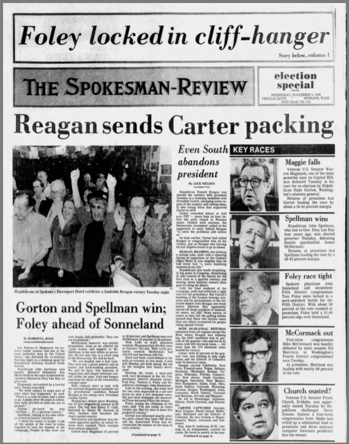 Spokane newspapers announce Presidential election results Oct. 14