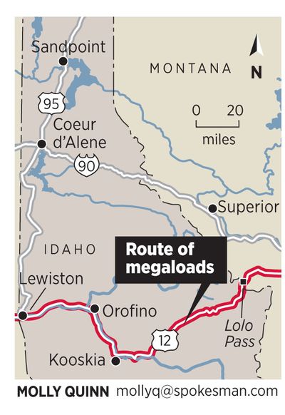Omega Morgan megaload route, July 2013