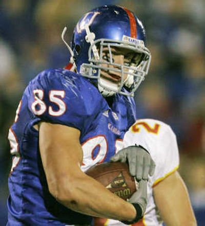 
Derek Fine and the Kansas Jayhawks face Missouri today. TV: 5 p.m. on ABC Associated Press
 (Associated Press / The Spokesman-Review)