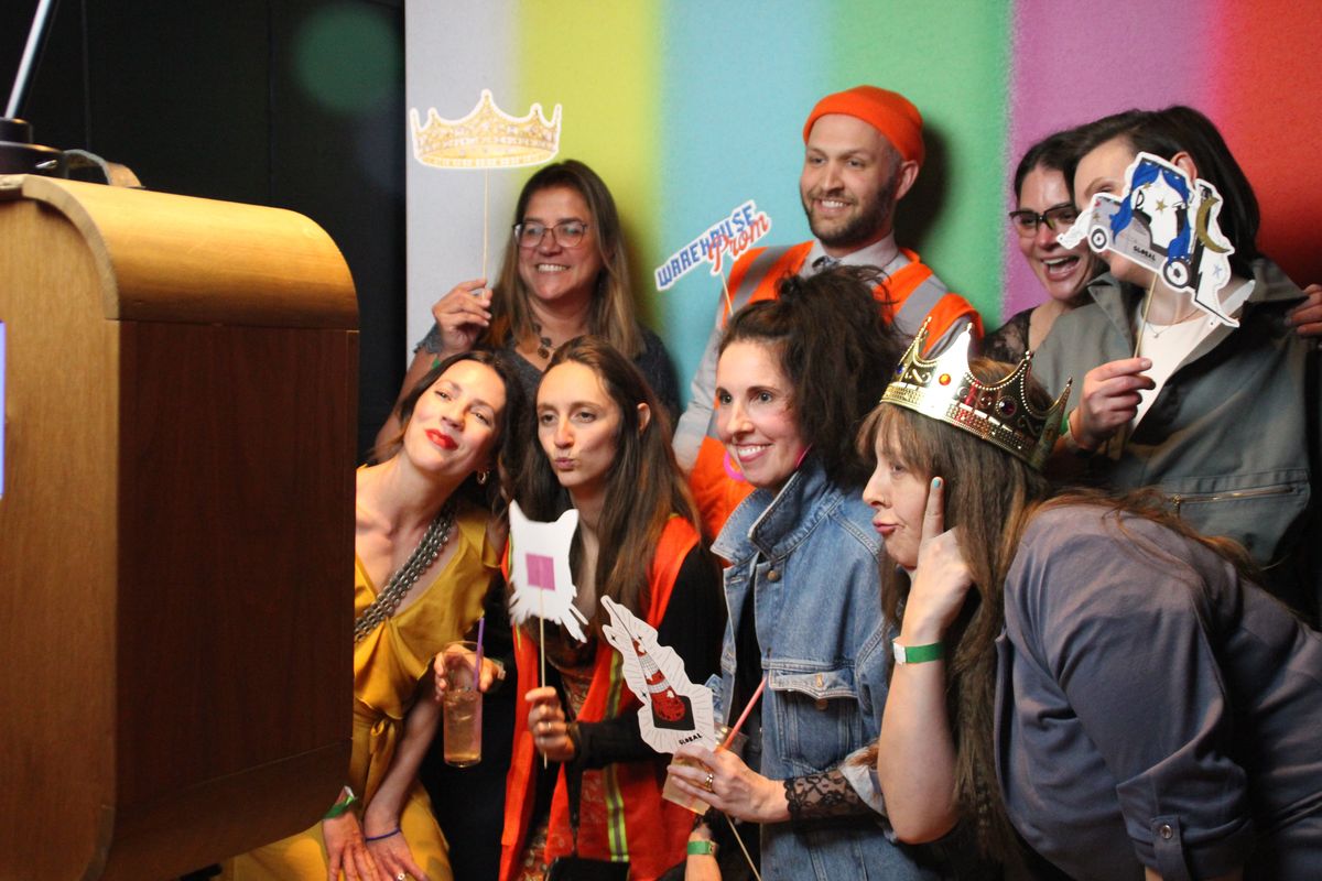 Guests at last year’s Warehouse Prom. Proceeds from the event go toward supporting Global Neighborhood Thrift and Vintage’s programming.  (Courtesy of Savanna Rothe)