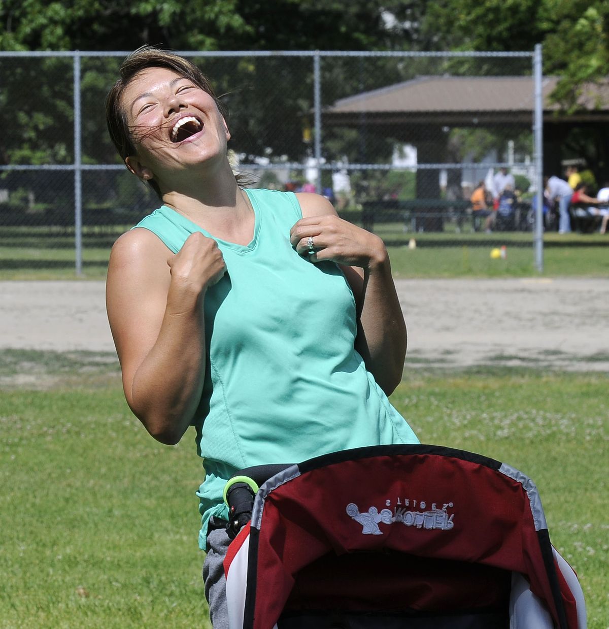 Nancy Schmidt started Stroller Strides two years ago. (Dan Pelle / The Spokesman-Review)