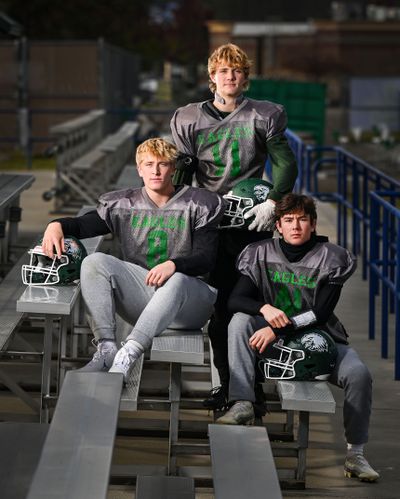 Left to right, Lakeside seniors Calvin Mikkelsen, Oz Melzer and Hiro Patterson photographed Wednesday at Lakeside High School.  (COLIN MULVANY/THE SPOKESMAN-REVIEW)
