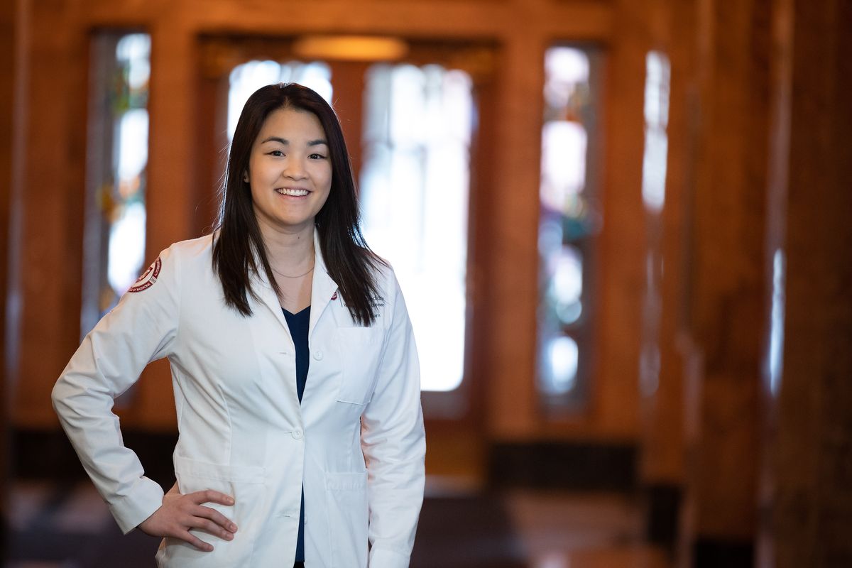 Phoebe Tham, 29, is one of 60 WSU Elson S. Floyd College of Medicine medical students who will graduate in the first class. By May, the newly minted group of doctors will serve patients in Washington and across the country, many in rural and underserved areas.  (Colin Mulvany/The Spokesman-Review)