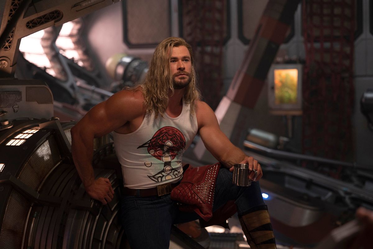 Chris Hemsworth in “Thor: Love and Thunder.”  (Jasin Boland/Marvel Studios)