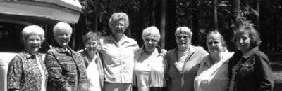 
The Womens Circle group in Sandpoint are, from left, Jeannie Ball, Darlene Pfahl, Sally Eyer, Dona Cook, Lois Miller, Randi Evans, Peggy Jones-Sadowski and Terri Moore. 
 (The Spokesman-Review)