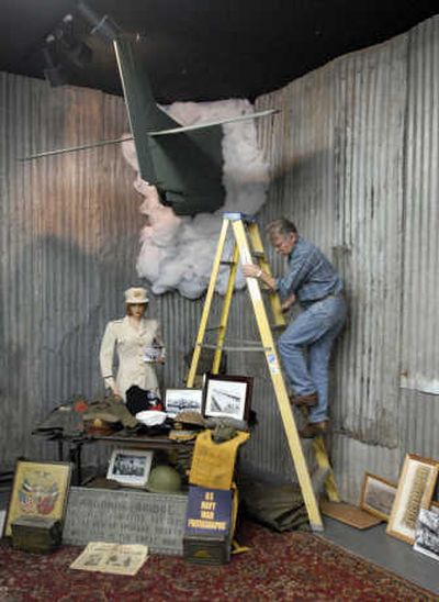 Spokane Valley Heritage Museum volunteer Larry Lenz helps build new exhibits at the museum.
(Photos by J. BART RAYNIAK / The Spokesman-Review)