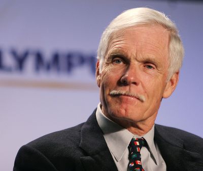 Ted Turner attends a live discussion of “They Made America” at the Broadhurst Theatre on Oct. 7, 2004, in New York City.  (Peter Kramer/Getty Images North America/TNS)