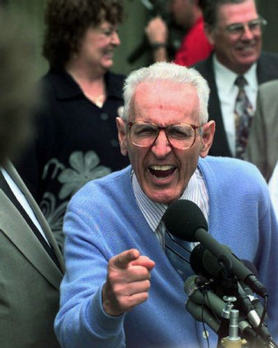 
Dr. Jack Kevorkian, seen here in June 1998, is in ill health, his attorney says, and is set to be paroled from prison in 2007.
 (Associated Press / The Spokesman-Review)
