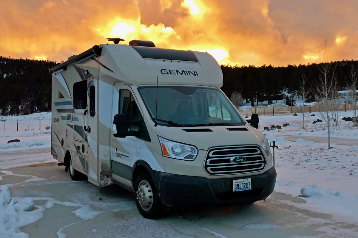 Our Thor Gemini has taken us across the country, including this stop in Angel Fire, N.M. (John Nelson)