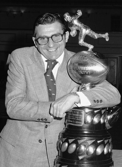 Penn State University wants to honor former head coach Joe Paterno on the 50th anniversary of his first game with the Nittany Lions. (Dave Pickoff / Associated Press)