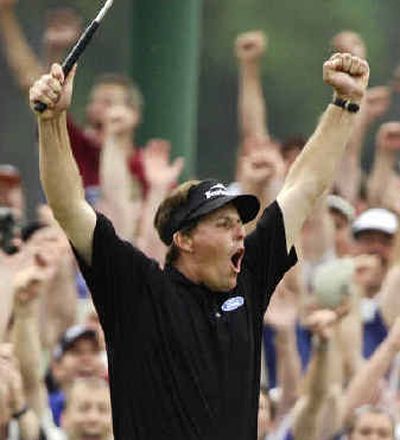 
Seeing much-maligned Phil Mickelson celebrate after winning the Masters was satisfying. 
 (Associated Press / The Spokesman-Review)
