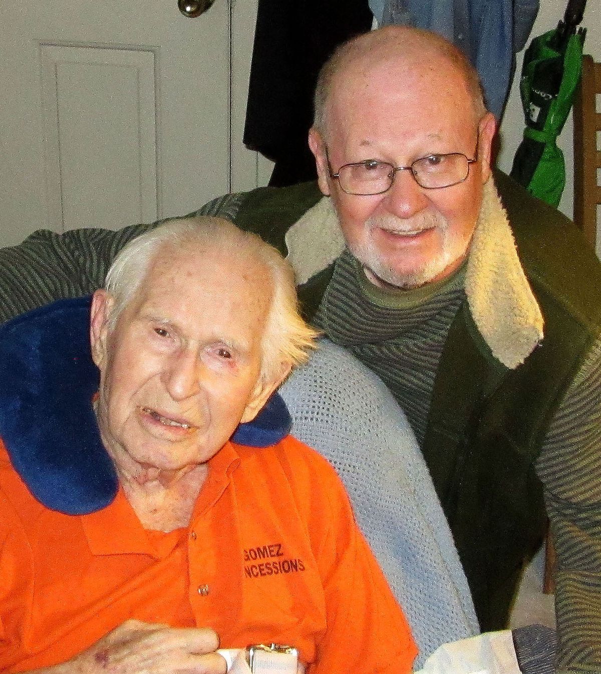 Richard A. Hodge, right, recently met his real father, Richard L. Hodge, for the first time since he was an infant.