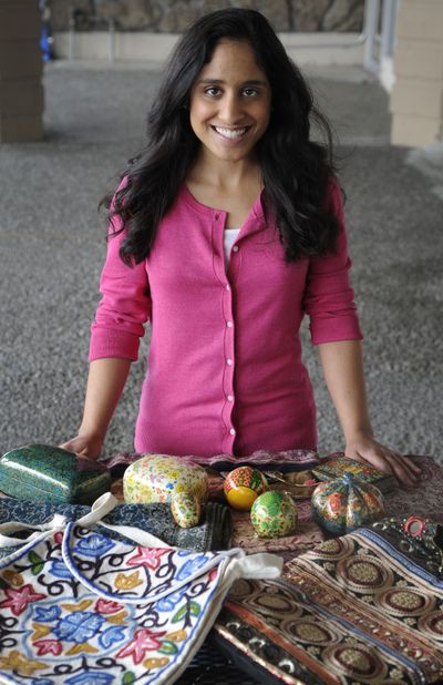 Nasreen Shah, of Jasmine Crafts, plans on selling a selection of Indian fair-trade crafts during First Presbyterian Church’s craft fair Friday and Saturday at the church, 318 S. Cedar St. (Colin Mulvany)