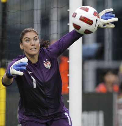 Domestic abuse charges against national team goalie Hope Solo disturbing to USOC CEO. (Associated Press)