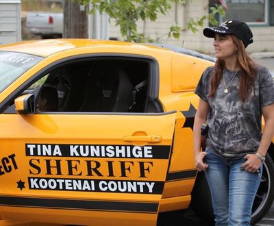 Here's a photo of Tina Kunishige, taken by Duane Rasmussen during Hayden Days, and posted on her candidate Facebook page.