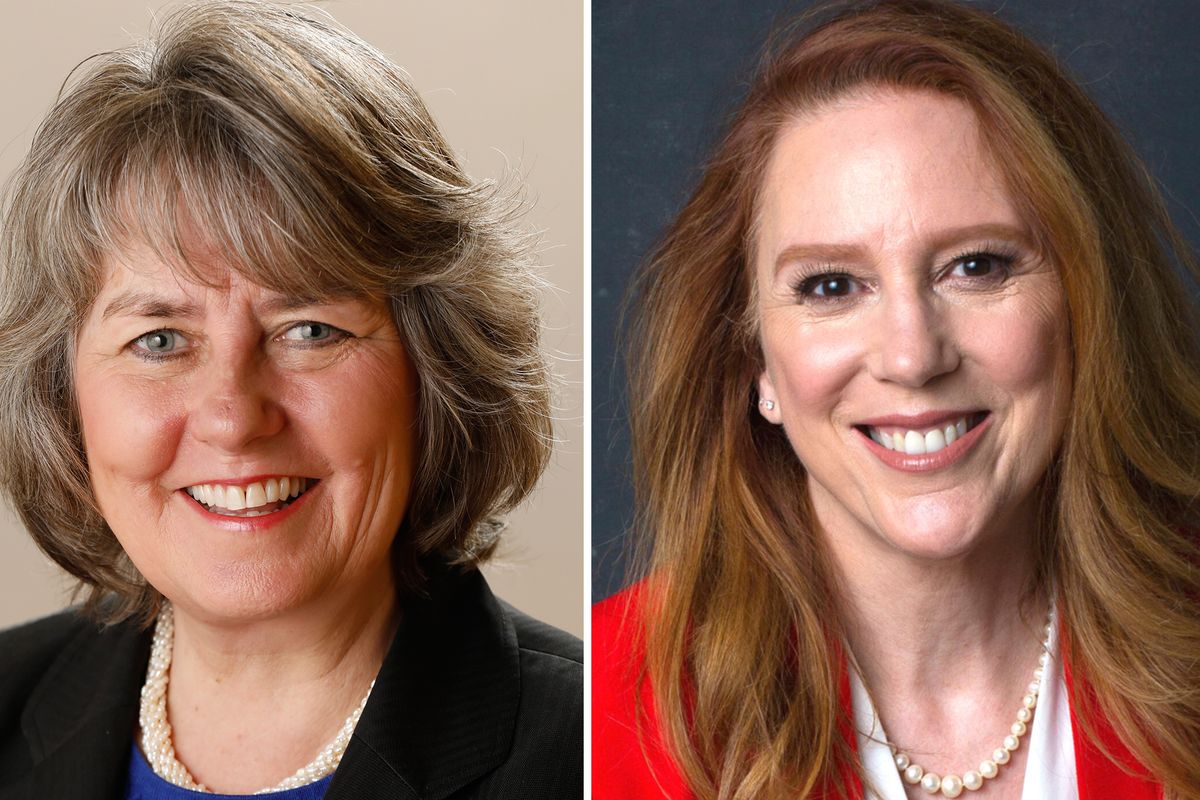 State Rep. Gael Tarleton, left, is running against incumbent Secretary of State Kim Wyman in the November election. 