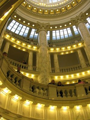 Idaho's state Capitol is now open for business. It reopened Saturday after a two-and-half-year closure for restoration and expansion. The state Legislature opens its session in the Capitol on Monday. (Betsy Russell)