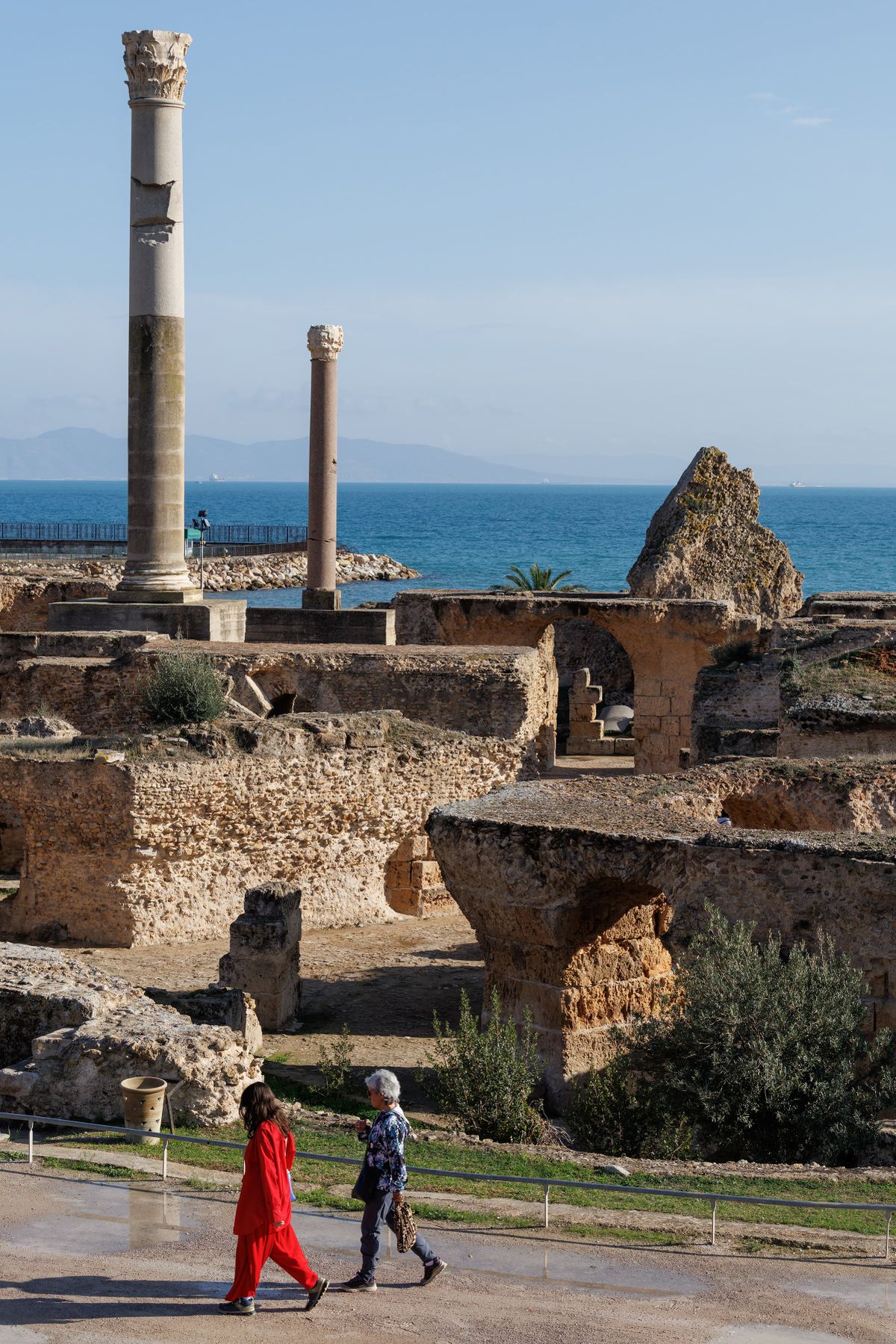 The Antonine Baths in Carthage on Dec. 16 near Tunis, Tunisia. The baths date to the second century. (New York Times)